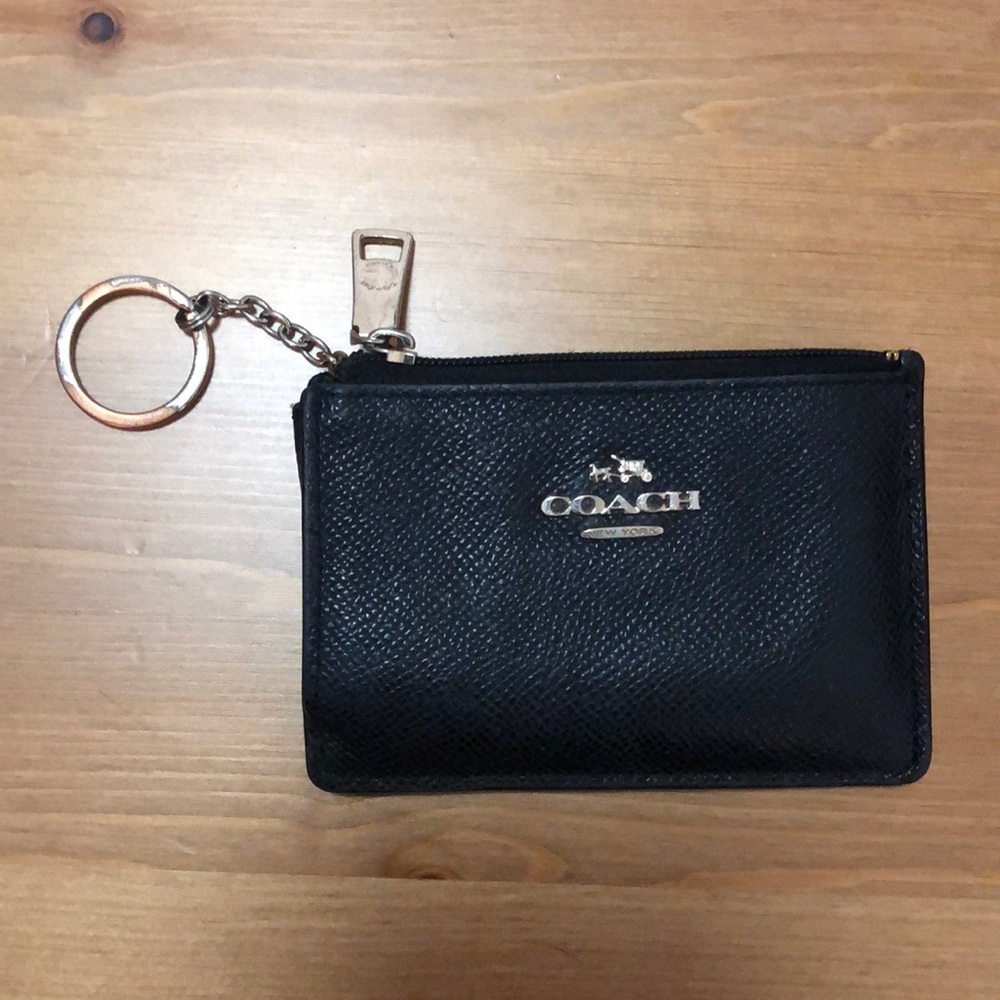 Black Coach Keyring Wallet